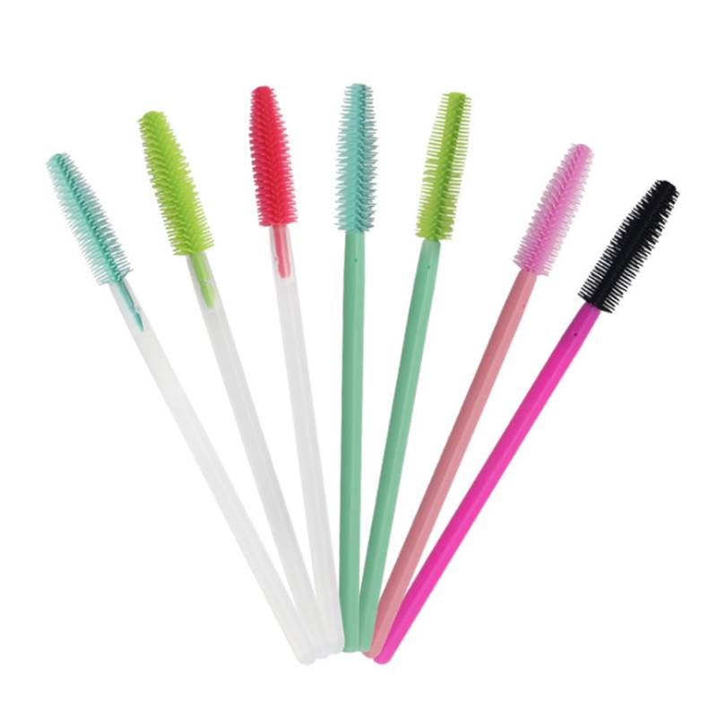 Disposable Silicone Eyelash Mascara Brushes Wands Applicator Eyebrow Wands Makeup Brush